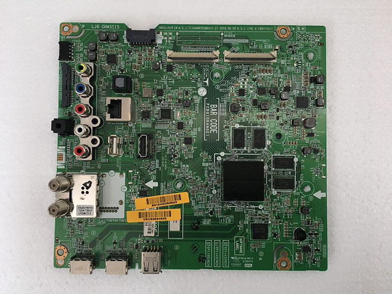 LG-49UH6500 2016年製の基盤セット PLACA PRINCIPAL TV LG – 49UH6500- EBU63594603/ EBR82406104 – LG